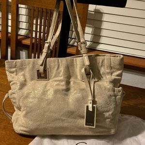 Calvin Klein large suede bag tote